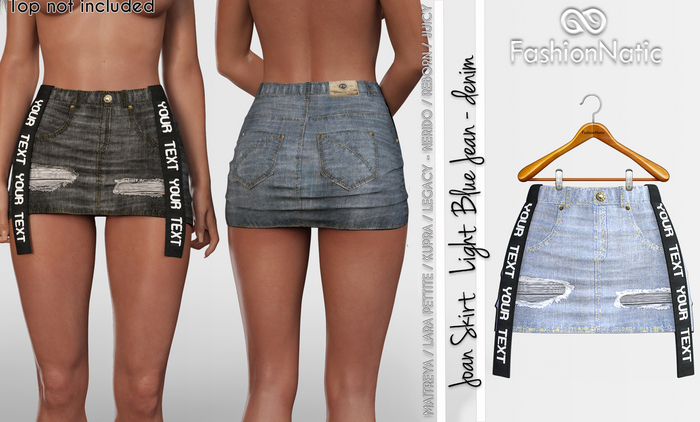 Joan Skirt Light Blue Jeans - Denim- Maitreya Lara, Lara Petite, Kupra Original, Legacy, Reborn, Juicy - FashionNatic