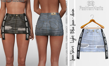 Joan Skirt Light Blue Jeans - Denim- Maitreya Lara, Lara Petite, Kupra Original, Legacy, Reborn, Juicy - FashionNatic