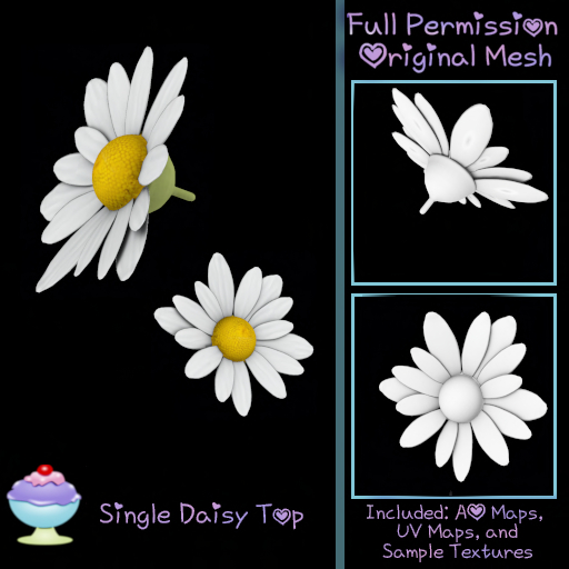 [Sherbert] Full Perm Single Daisy Top (ADD)