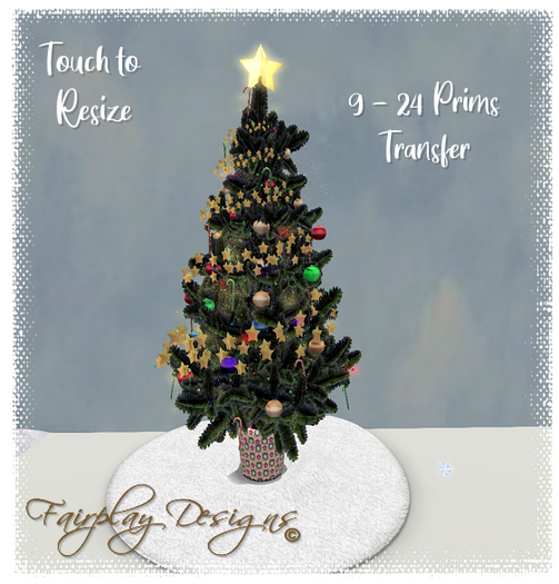 ~R~Golden Star Wave Christmas Tree~