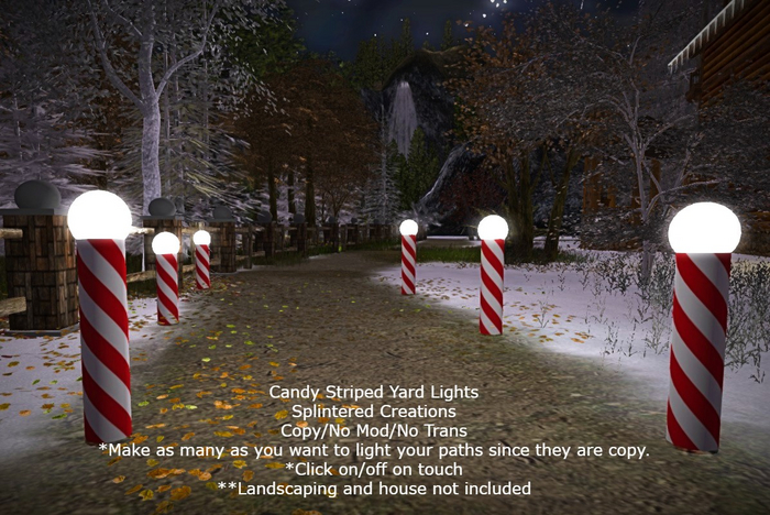 SC: Candy Stripe Yard Lights Boxed