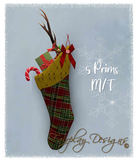 ~FDA~Cozy Cabin Christmas Stocking~