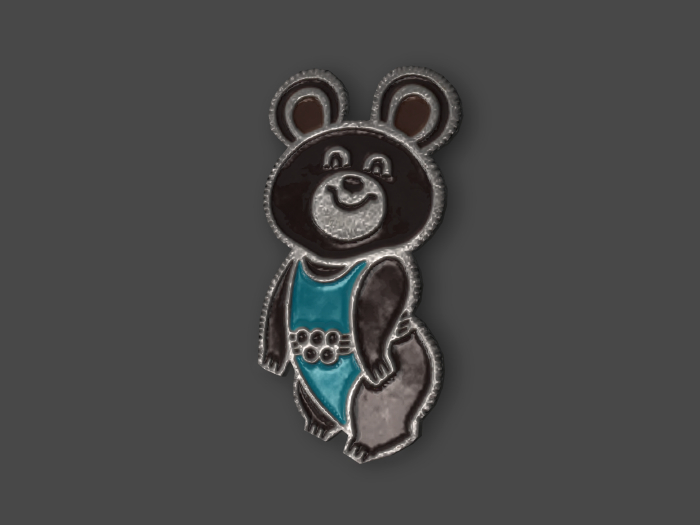 Olympic Mishka Pin Badge