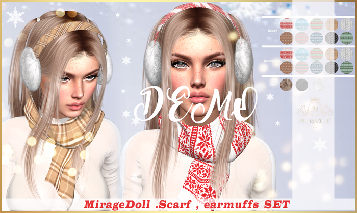 DEMO MirageDoll .Scarf , earmuffs SET