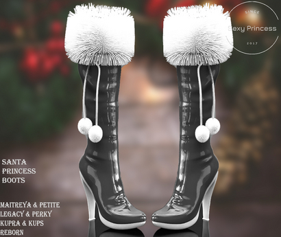 Second Life Marketplace Sexy Princess Santa Princess Black Boots Second Life Marketplace Sexy Princess Santa Princess Black Boots
