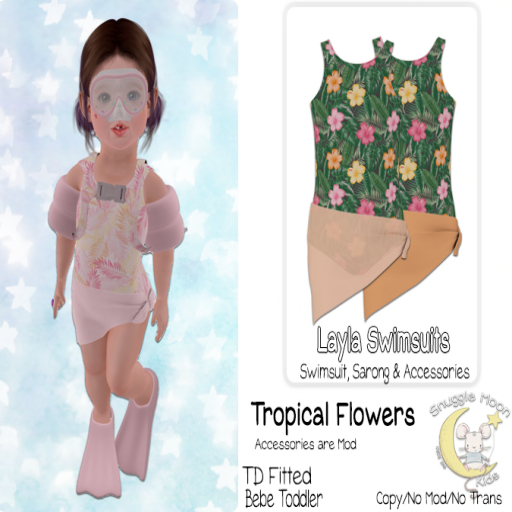 {SMK} Layla Swimsuits | Tropical Flowers