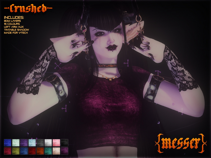 M! Crushed | BOM Crushed Velvet Croptops for V-Tech Chests