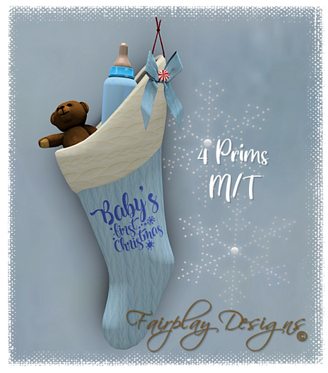 ~FDA~Baby Boy's First Christmas Stocking~