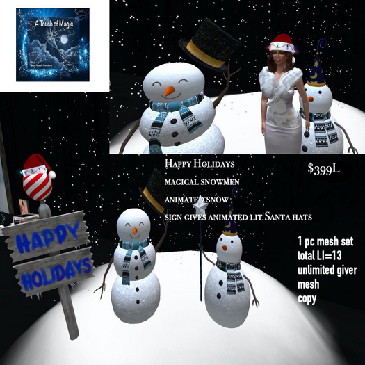 Magical Snowmen give Santa Hat-Box LI=13