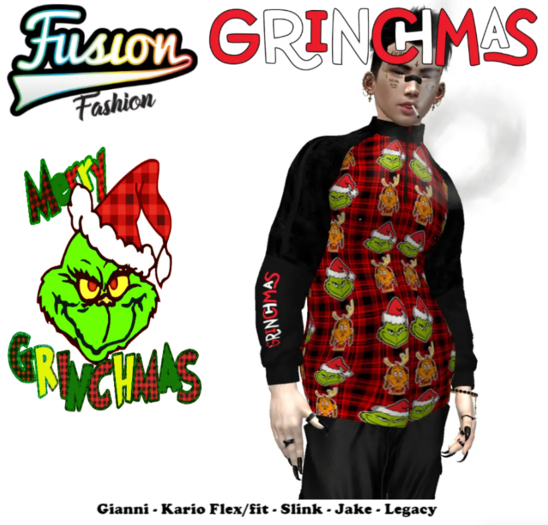 [Fusion Fashion Delivery Hud] - Grinchmas Red