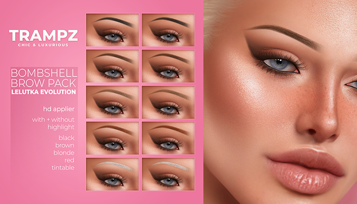 {T} - Bombshell Brow Pack - {Lelutka Evo X}