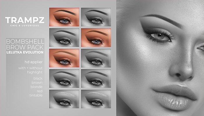 {T} - Bombshell Brows DEMO {Lelutka Evo X}