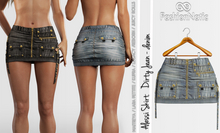 Alessi Skirt Dirty Jeans - Denim - Maitreya Lara, Lara Petite, Kupra , Legacy, Reborn, Juicy Rolls - FashionNatic