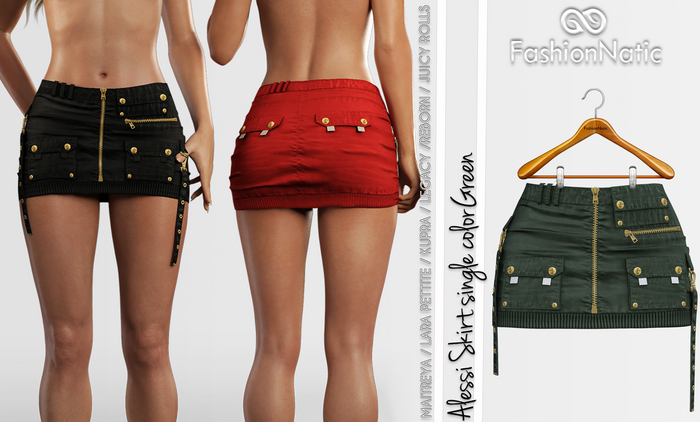 Alessi Skirt Green - Maitreya Lara, Lara Petite, Kupra Original, Legacy, Reborn, Juicy Rolls - FashionNatic