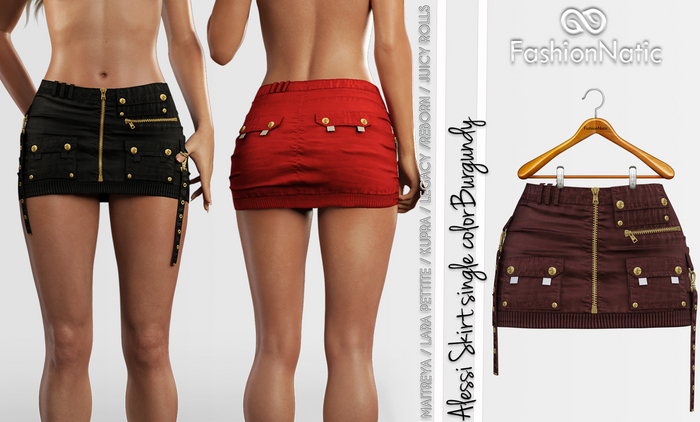 Alessi Skirt Burgundy - Maitreya Lara, Lara Petite, Kupra Original, Legacy, Reborn, Juicy Rolls - FashionNatic