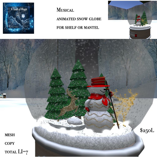 Musical animated snowglobe-Fancy Box Li=7