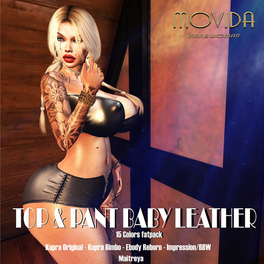 MOVIDA - TOP AND PANT BABY LEATHER  (Boxed)