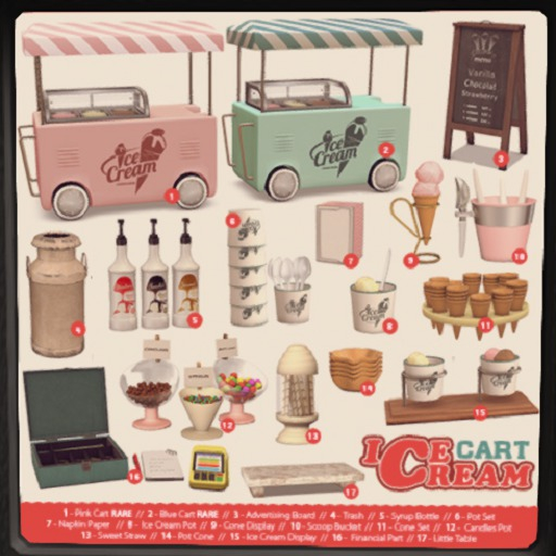 220ML - Ice Cream Cart Gacha - Advertising Board - COMMON