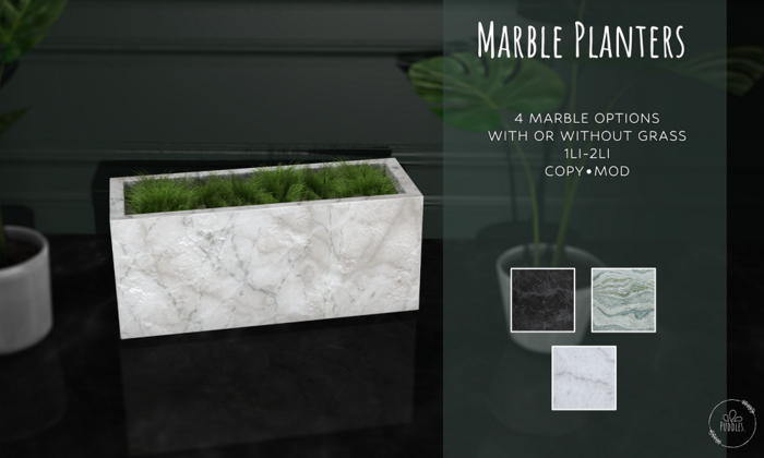 Puddles. Marble Planters