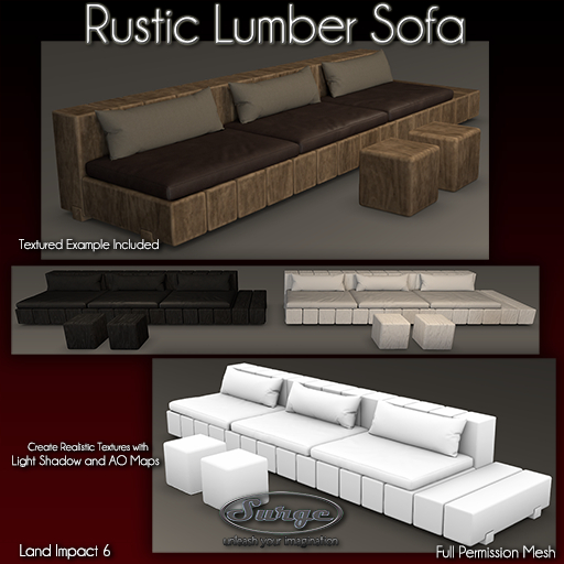 Rustic Lumber Sofa - Original Full Perm Mesh