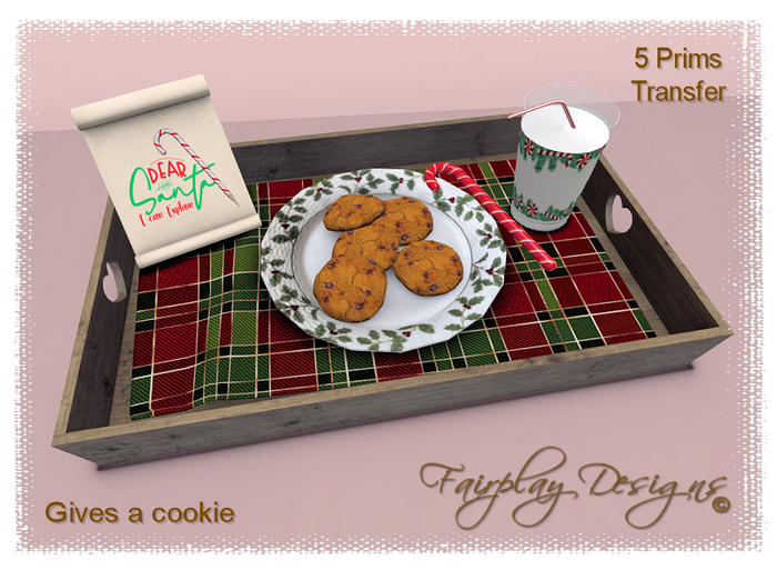 ~Dear Santa~Milk & Cookie Tray