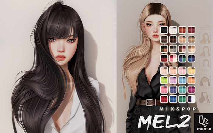[monso] Mel2 Hair /Mix & Pop