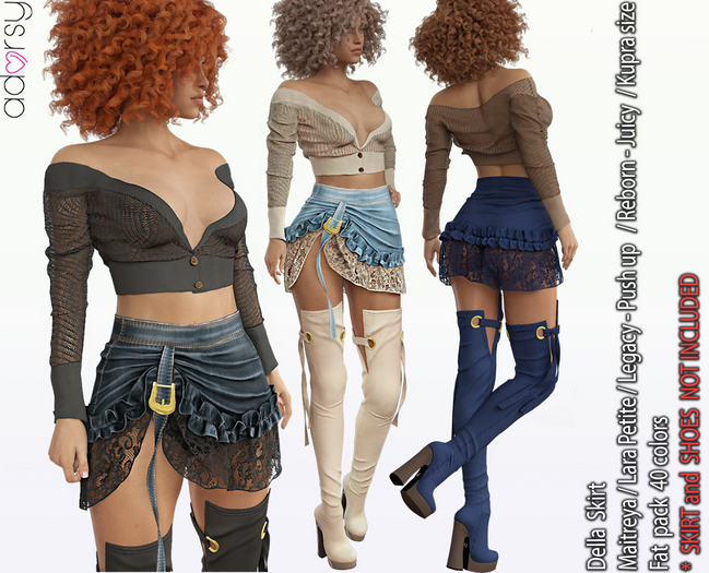 adorsy - Della Top Fatpack - Maitreya/Legacy-Nerido/Lara Petite/Kupra/Reborn-Juicy