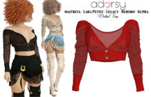 adorsy - Della Top Deep Red - Maitreya/Legacy-Nerido/Lara Petite/Kupra/Reborn-Juicy
