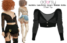 adorsy - Della Top Dark Black - Maitreya/Legacy-Nerido/Lara Petite/Kupra/Reborn-Juicy