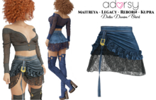 adorsy - Della Denim Skirt Dark Blue - Maitreya/Legacy-Nerido/Lara Petite/Kupra/Reborn-Juicy