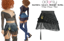adorsy - Della Denim Skirt Black - Maitreya/Legacy-Nerido/Lara Petite/Kupra/Reborn-Juicy
