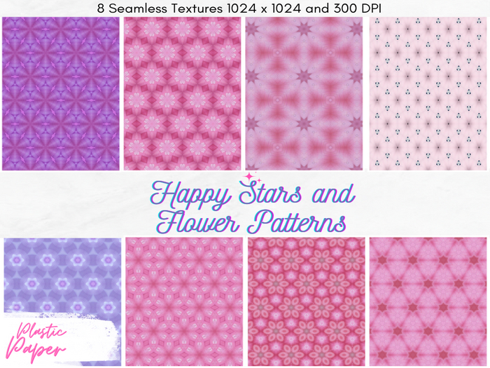 Happy Stars & Flowers Textures FULL PERMS