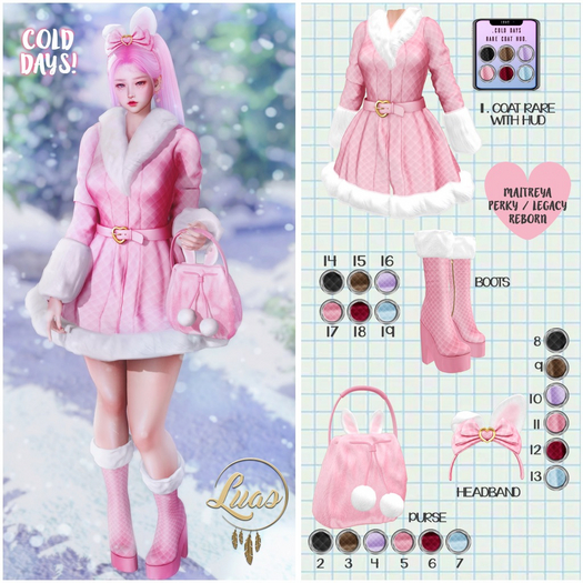 1. Luas Cold Days Coat Legacy / Perky RARE