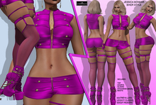 **JESSICA MONHAR PINK BIKER STYLE COMPLET OUTFIT**