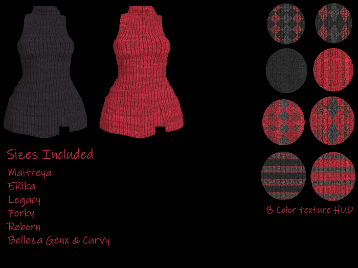 .. Indicax420 .. Knitted Christmas Dress + HUD