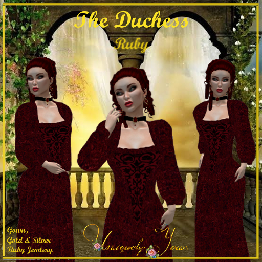 Rubyqu33 Second Life Second Life Marketplace - UY - The Duchess RUBY Medevial,Elven,Dress ...