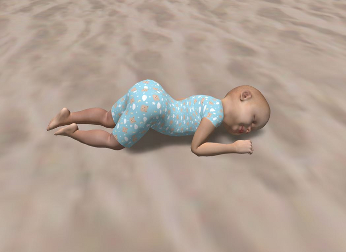 Full Perm Mesh Baby Sleeping