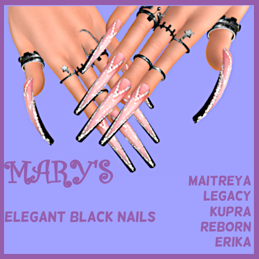 MARY'S ELEGANT BLACK NAILS
