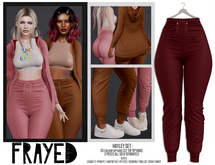 Frayed - Hayley Pants - Burgundy