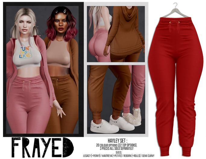 Frayed - Hayley Pants - Red