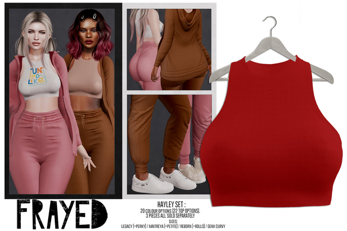 Frayed - Hayley Top - Red