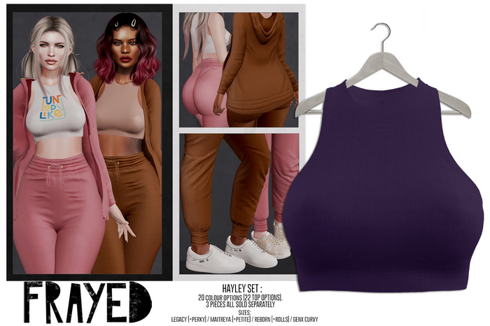 Frayed - Hayley Top - Purple