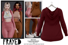 Frayed - Hayley Hoodie - Burgundy