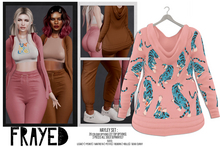 Frayed - Hayley Hoodie - Coral Tigers