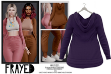 Frayed - Hayley Hoodie - Purple