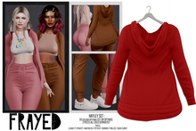 Frayed - Hayley Hoodie - Red