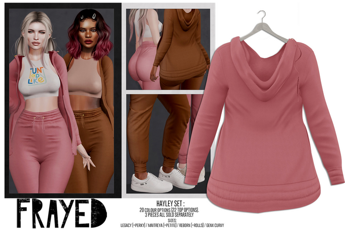 Frayed - Hayley Hoodie - Rose