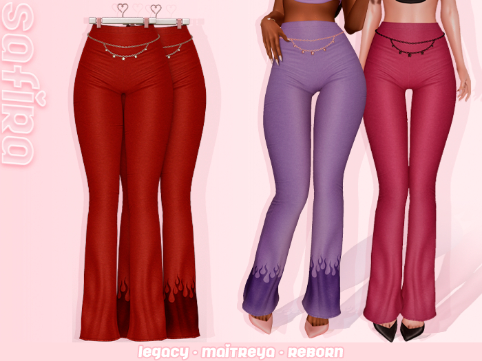 .Safira. Babe Pant Red