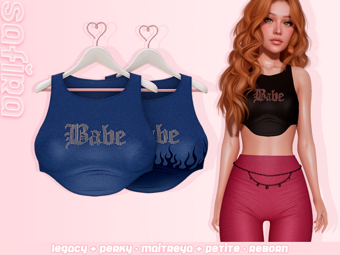 .Safira. Babe Top Navy