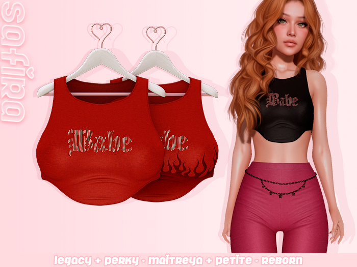 .Safira. Babe Top Red